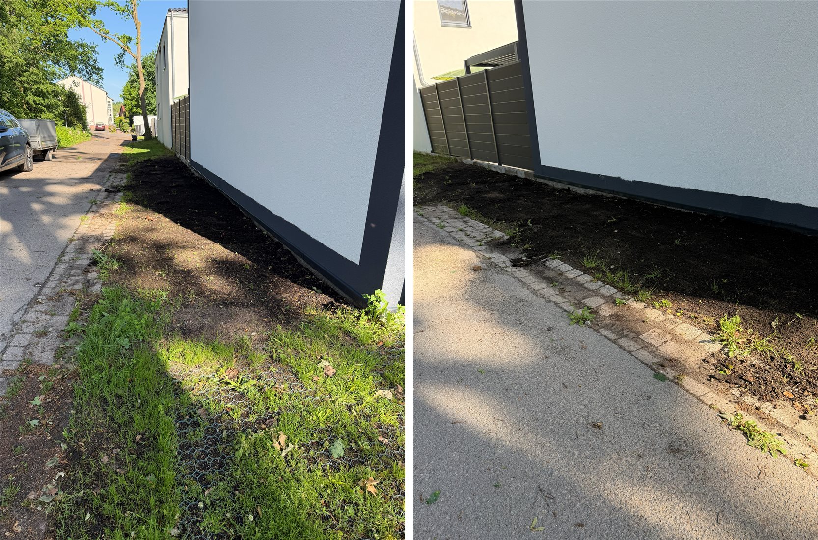 Eystrup Fräsen und Nachsaat vorher
